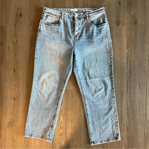 Cleo Wolf Women’s Button Fly Ankle Jeans 33x27 Blue Denim